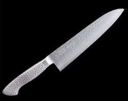 刀舟鎚目鎌形三徳包丁モナカ18cm